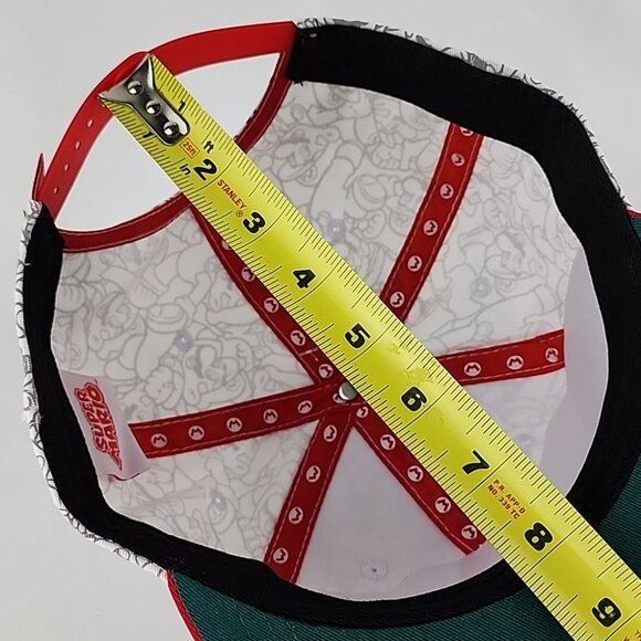 Nintendo Super Mario Snapback Adjustable Hat Cap Red White OS Fits Most - Picture 15 of 16